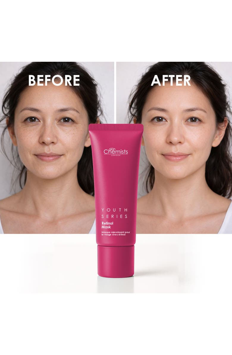 SKINCHEMISTS Youth Series Retinol & Bakuchiol Mask 50ml for Fine Lines & Wrinkles, Loss of Firmness, Alternate, color, White