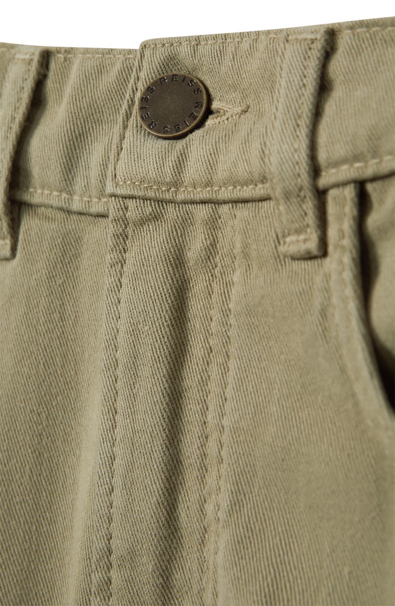 Reiss Colorado Twill High Rise Shorts, Alternate, color, Khaki