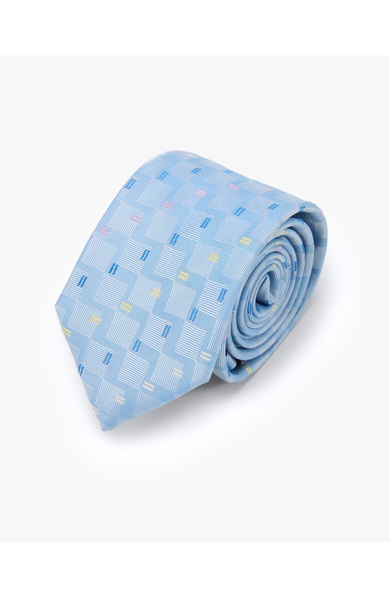 Knottery & Co Pinwheel Silk Jacquard Tie, Main, color, Blue