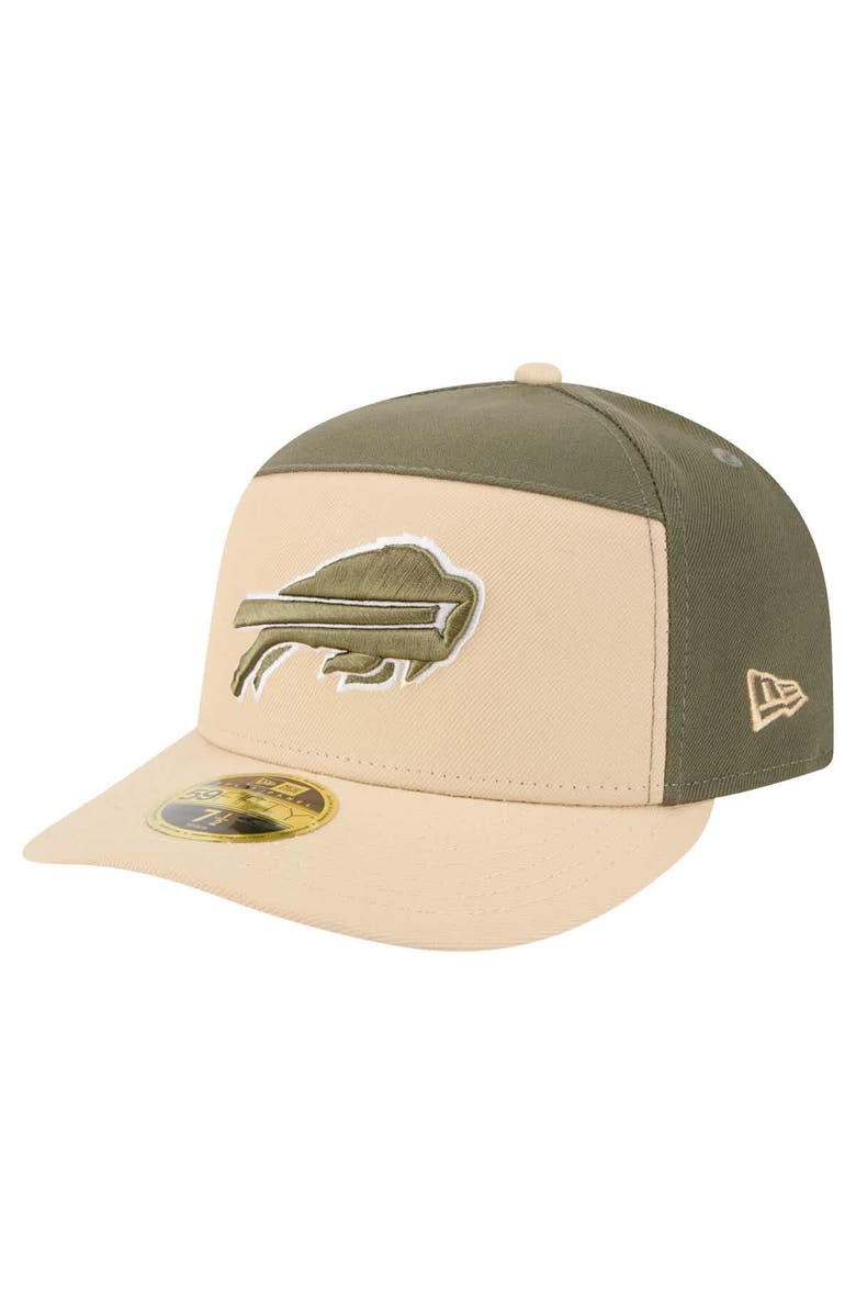 New Era Men
s New Era Light Beige/Olive Buffalo Bills Two-Tone Color Pack Split Panel 59FIFTY Fitted Hat, Main, color, Light Beige