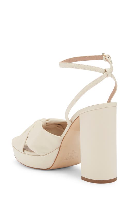 Lk Bennett Amanda Block Heel Sandal In Cre-ecru