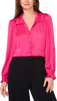 Vince Camuto Plissé Button-Up Shirt
