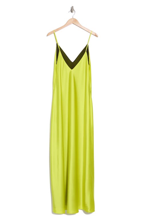 Rag & Bone Rissa Bias Cut Slipdress In Lime Green