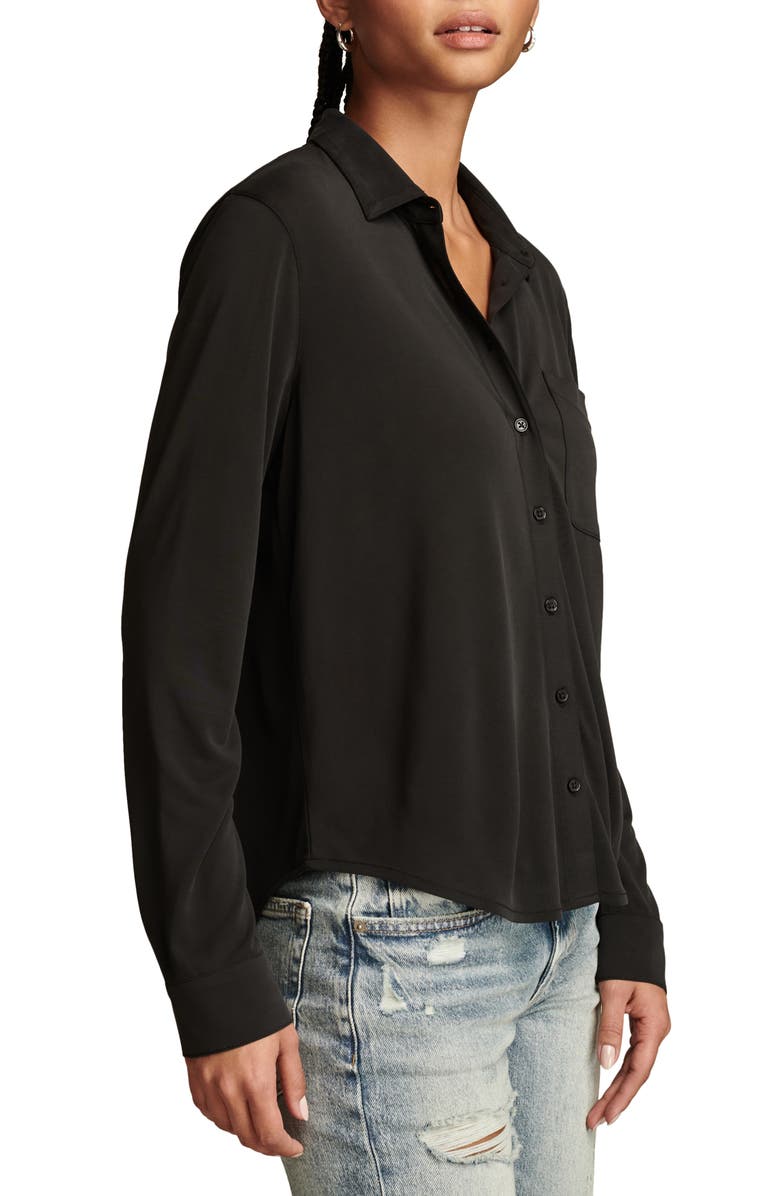 Lucky Brand Sandwash Shirt, Alternate, color, Jet Black