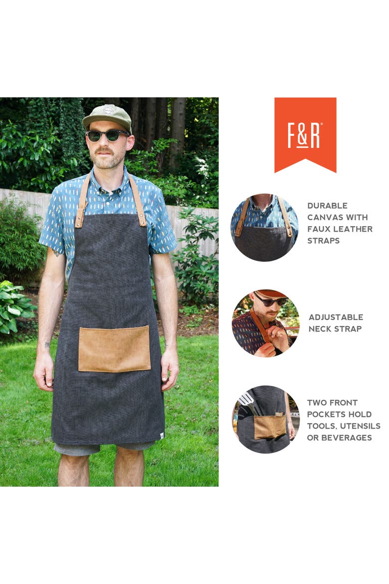Canvas Grilling Apron, Alternate, color, Black