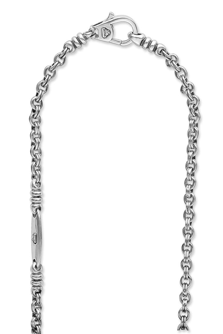 Men's Anthem Bull Pendant Necklace, Alternate, color, BLACK
