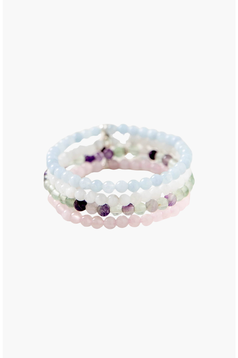 Aquarius Bracelet Set, Main, color, Blue / Pink / White / Green