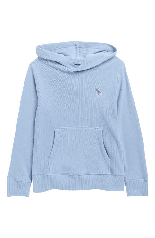 Abercrombie Kids Kids' Waffle Knit Hoodie In Blue