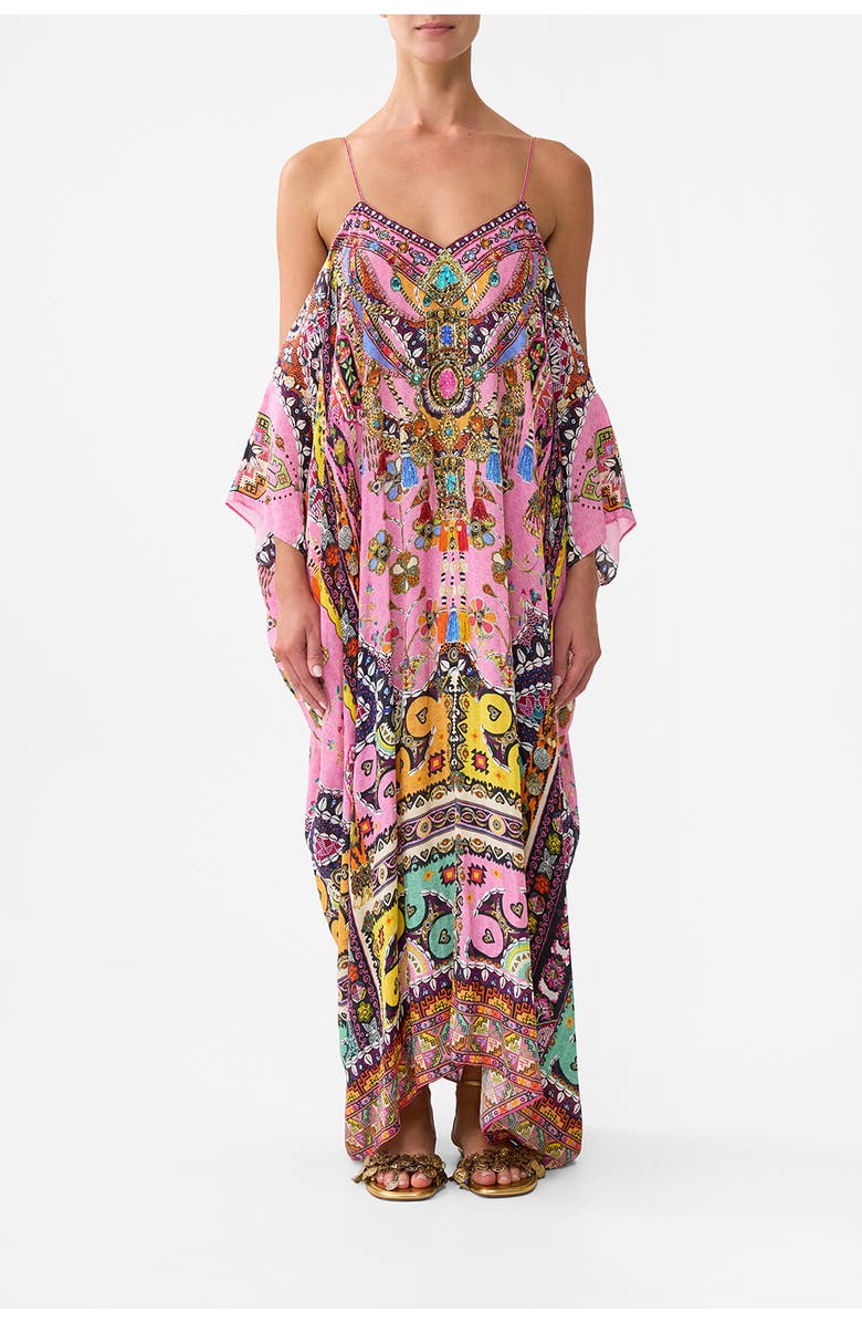 Camilla Drop Shoulder Strap Kaftan Patchwork Panorama, Main, color, Patchwork Panorama