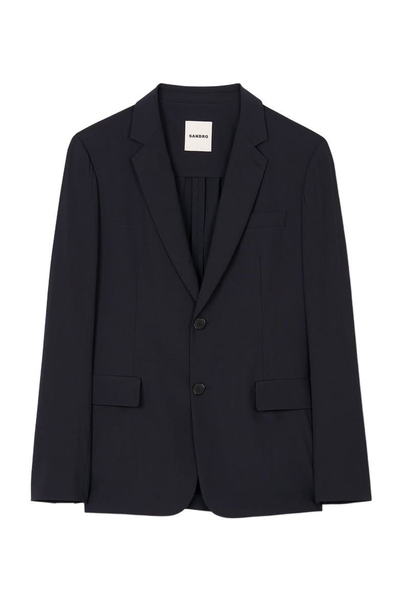 Wool suit jacket, Alternate, color, Navy blue