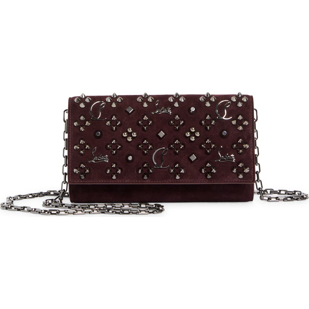 Christian Louboutin Paloma Wallet On Chain In Loubinthesky Suede