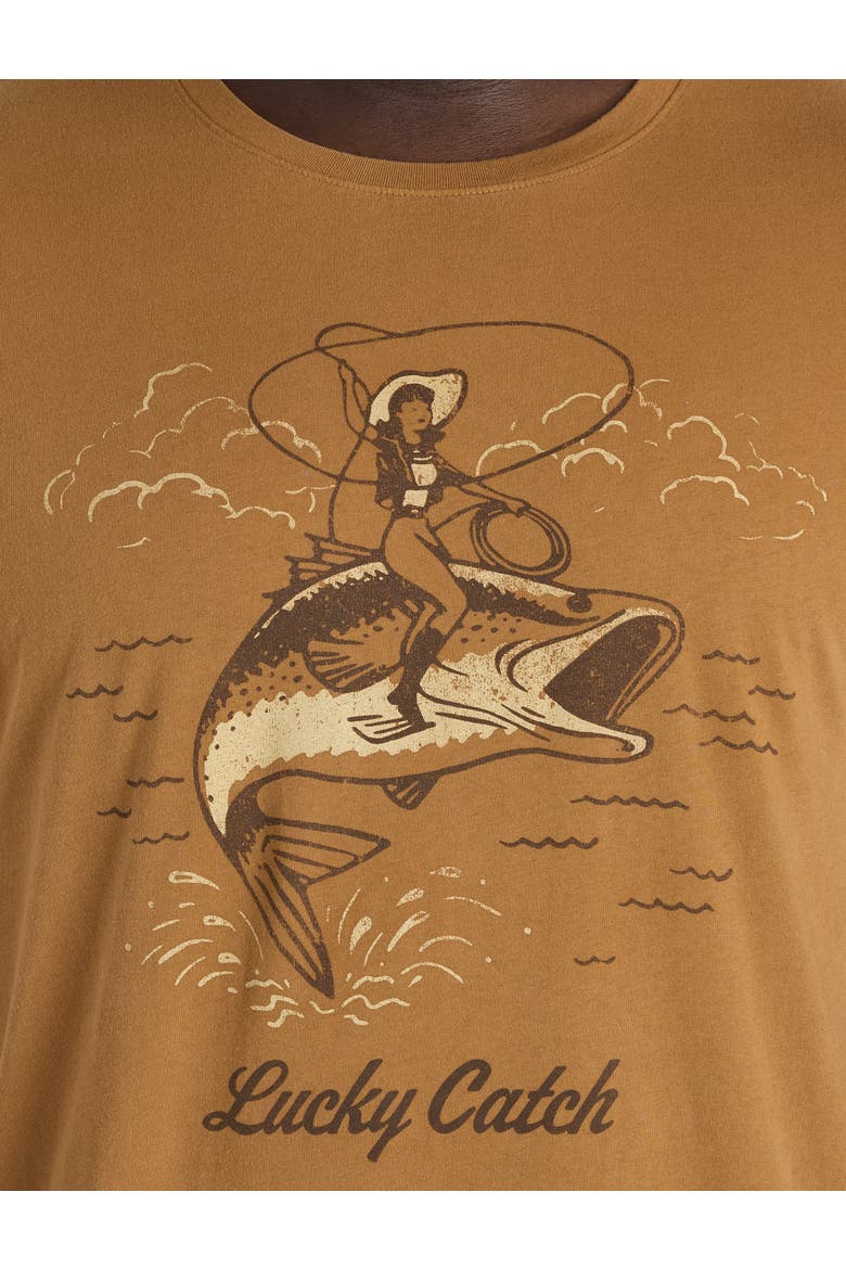 Big & Tall  Lucky Catch Graphic Tee, Alternate, color, RUBBER