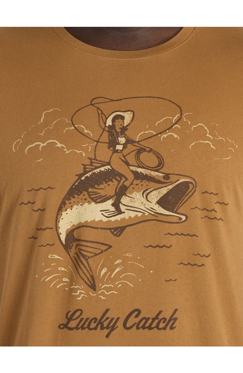 Lucky Brand Jeans Big & Tall  Lucky Catch Graphic Tee, Alternate, color, Rubber