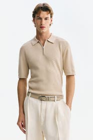 H&M Slim Fit Textured Polo Shirt