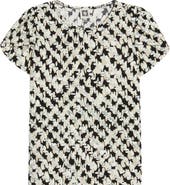 AK ANNE KLEIN Print Tulip Sleeve Top