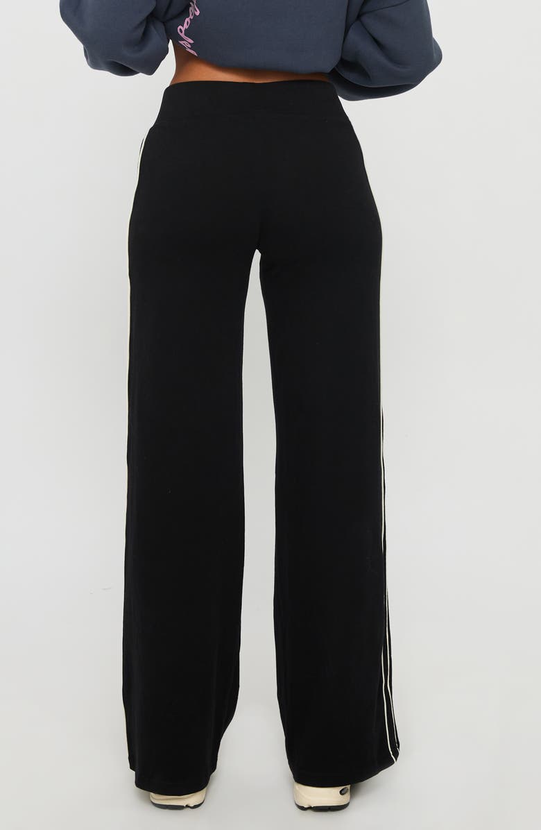 Princess Polly Ascenda Straight Leg Track Pants, Alternate, color, Black