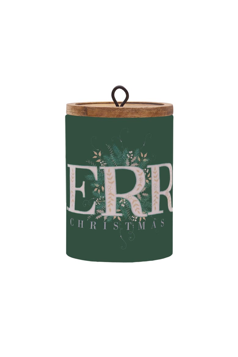 Emerald Christmas Large Canister, Alternate, color, Green