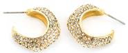 Panacea Cubic Zirconia Organic Hoop Earrings
