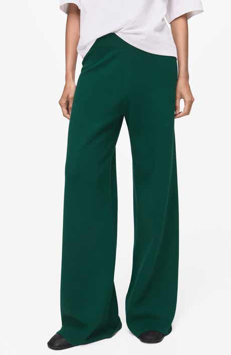 MANGO Side Stripe Pull-On Straight Leg Knit Pants