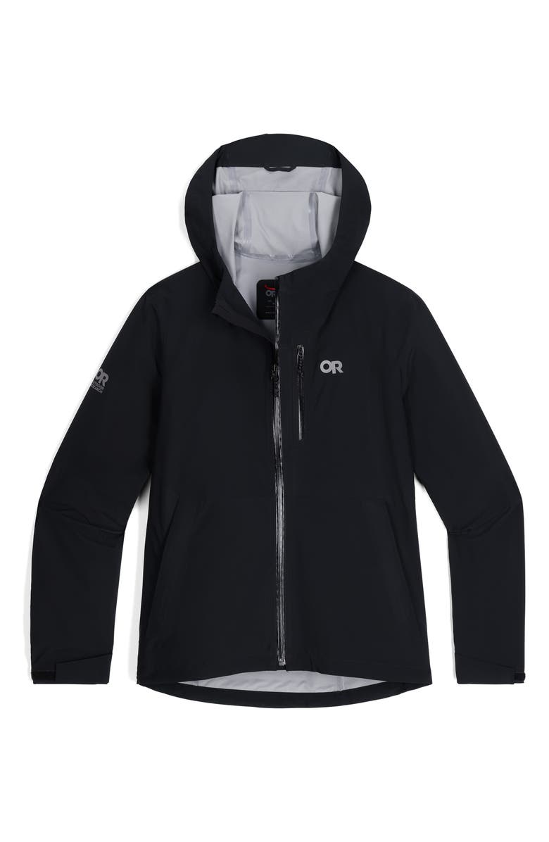 Outdoor Research Freewheel Stretch Rain Jacket, Alternate, color, Black