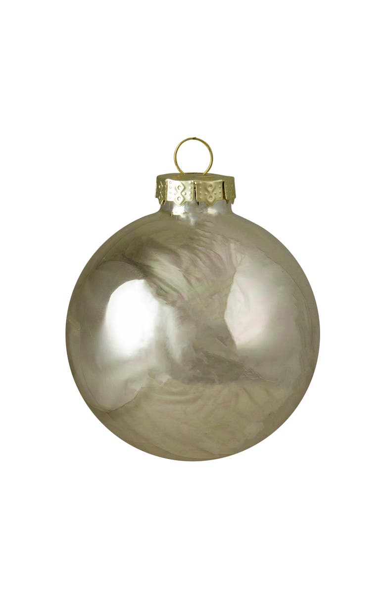 Northlight 2-Finish Glass Ball Christmas Ornaments - 2.5" (60mm) - Gold - 9ct, Alternate, color, 