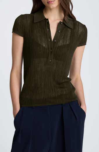 Ribbed Polo Sweater