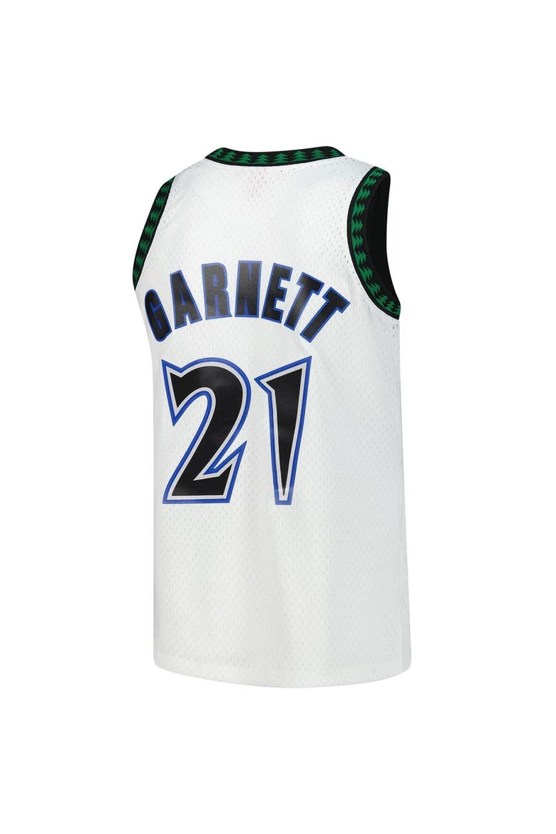 Men's Mitchell & Ness Kevin Garnett White Minnesota Timberwolves Hardwood Classics Swingman Jersey, Alternate, color, White