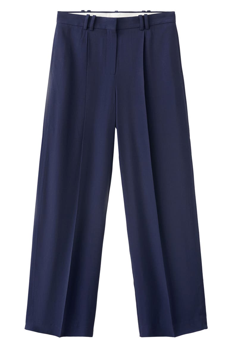 Pleated Straight Leg Pants, Alternate, color, COOL PURPLE