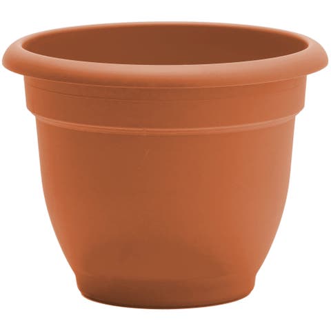 Fiskars Bloem 12 Inch Ariana Planter With Selfwatering Grid, Color Clay