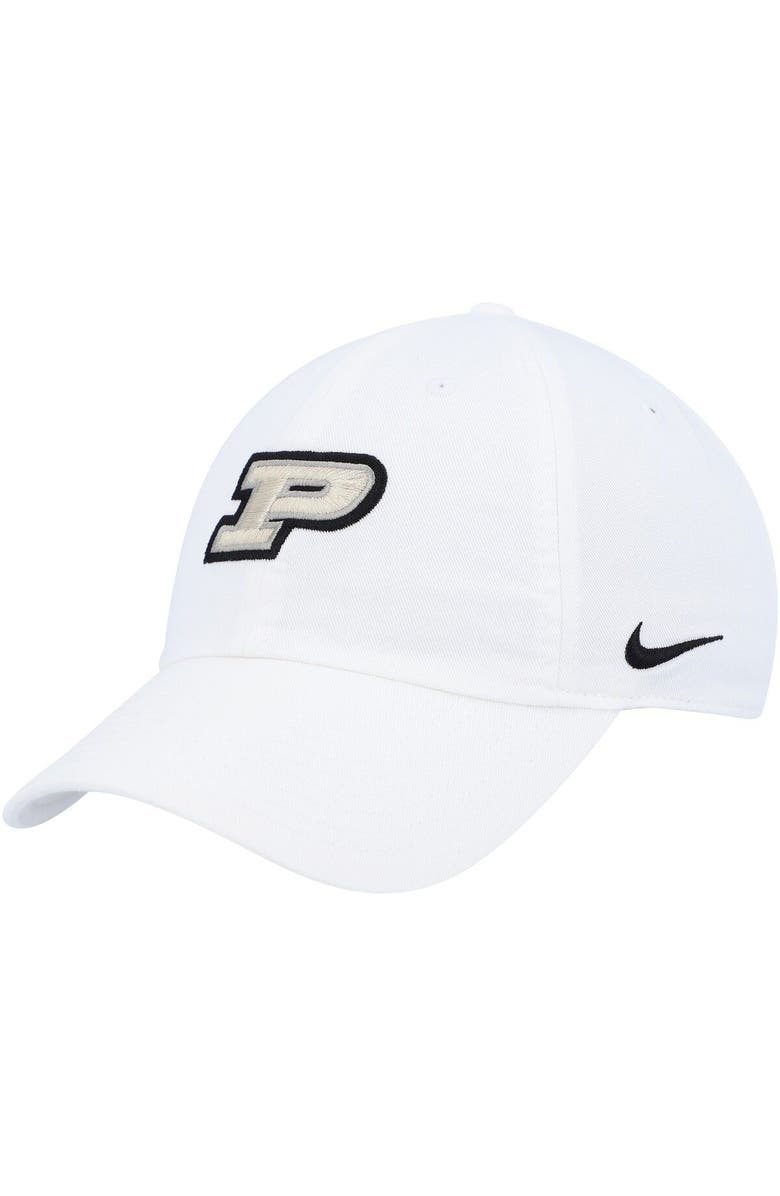 Nike Men's Nike White Purdue Boilermakers Heritage86 Logo Performance Adjustable Hat, Main, color, 