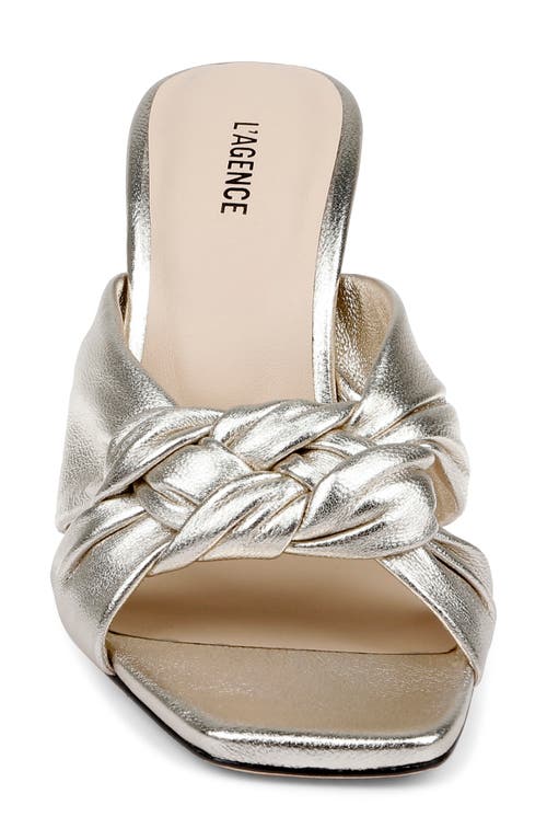 L Agence L'agence Leonie Slide Sandal In Gold