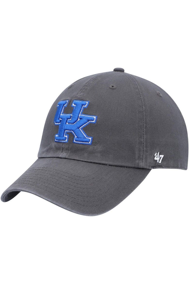 Men's '47 Charcoal Kentucky Wildcats Clean Up Adjustable Hat, Main, color, Charcoal