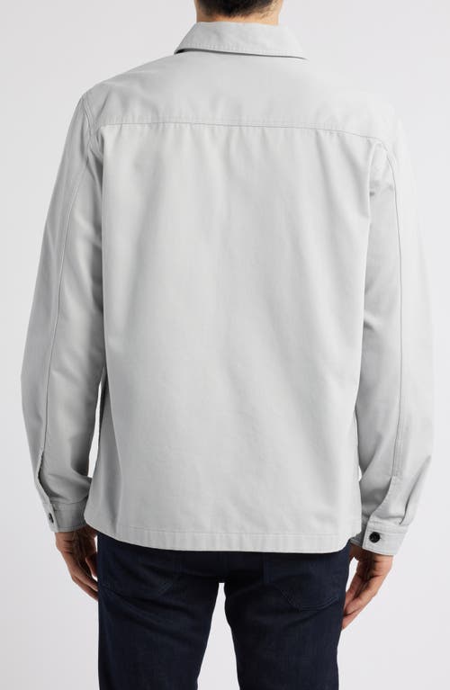 Shop Hugo Boss Hugo Enalu Button-up Overshirt In Light/pastel Grey
