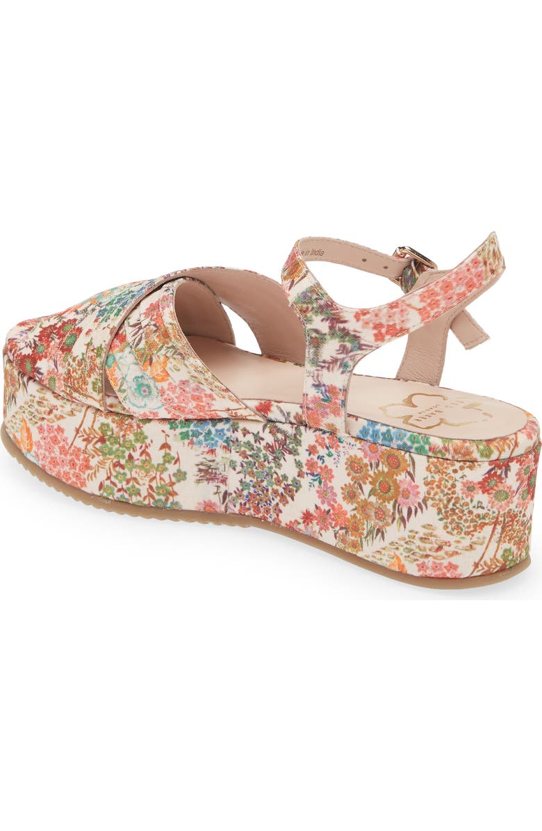 Ted Baker London Ameelah Sunburnt Retro Floral Platform Sandal, Alternate, color,