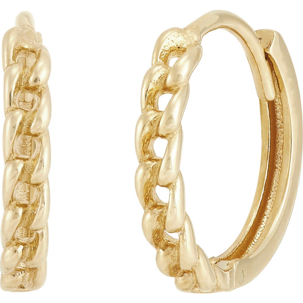 Frankie & Zoe Curb Chain Hoop Earrings In Gold