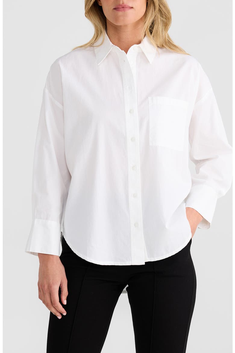 Thea Cotton Shirt, Main, color, WHITE HEARTS