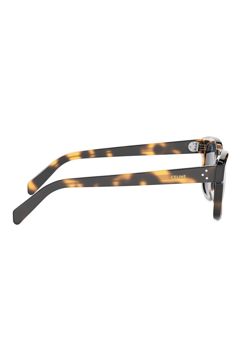 Bold 3 Dots 49mm Square Sunglasses, Alternate, color, BLONDE HAVANA / GRADIENT BLUE