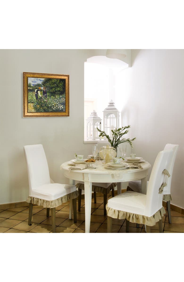 OVERSTOCK ART Picking Flowers, 1875 - Framed Oil Reproduction of an Original Painting By Pierre-Auguste Renoir, Alternate, color,