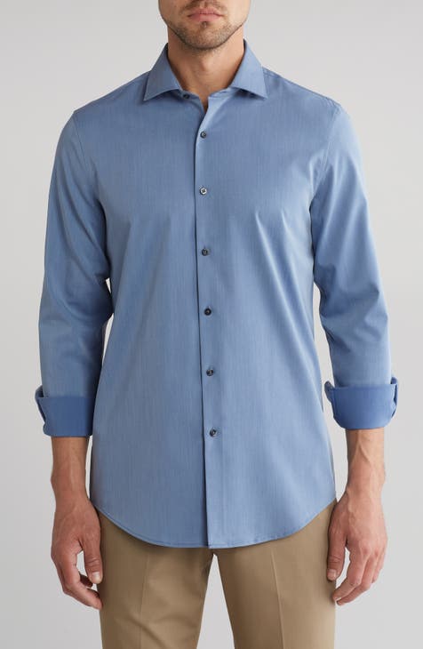 Melange Slim Fit Solid Shirt