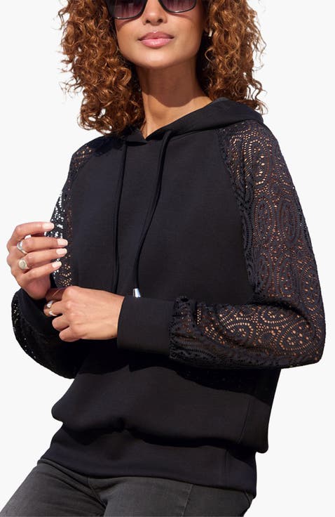Lace Sleeve Hoodie