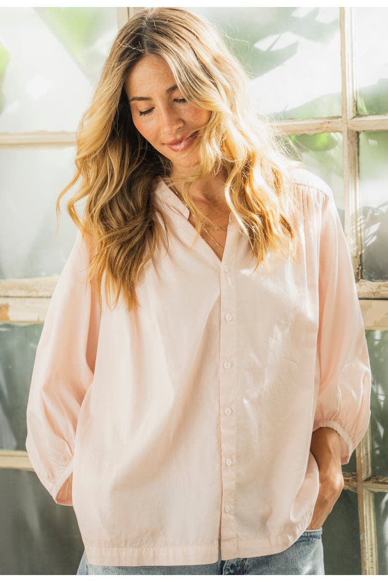 Poplin Peasant Top, Alternate, color, Sedona