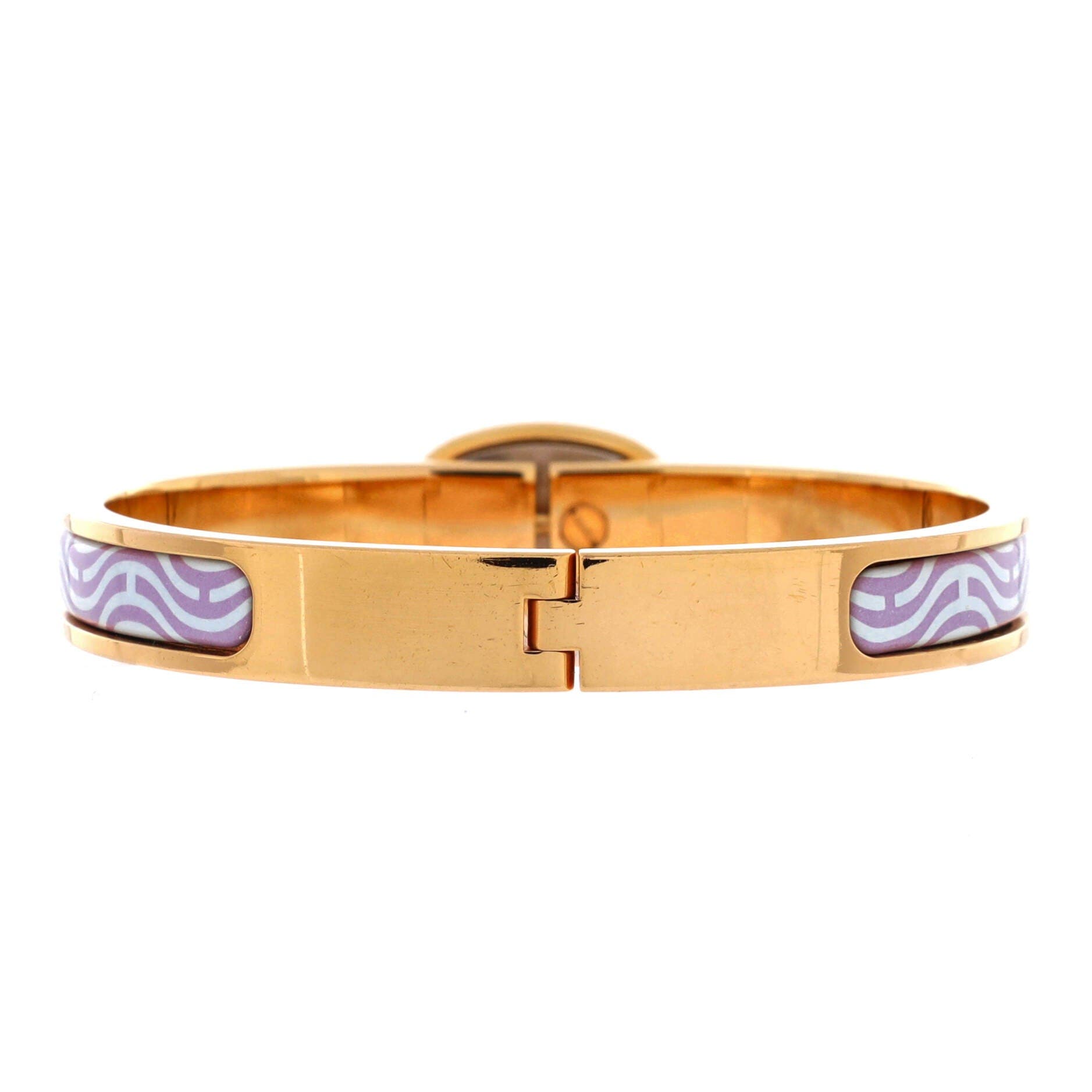 Mini Clic Chaine d'Ancre Bracelet Metal and Printed Enamel, Alternate, color, Purple