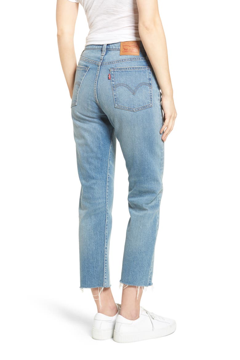 Levi's® Wedgie Straight Leg Crop Jeans, Alternate, color, ROUGH TIDE