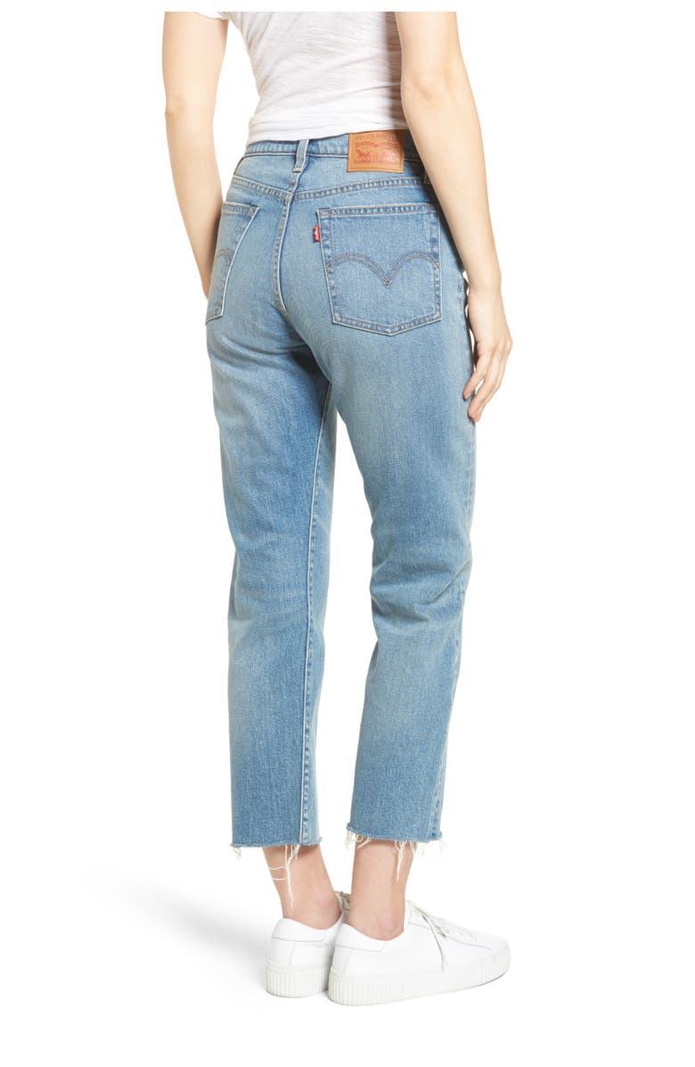 Levi's<sup>®</sup> Wedgie Straight Leg Crop Jeans, Alternate, color, 