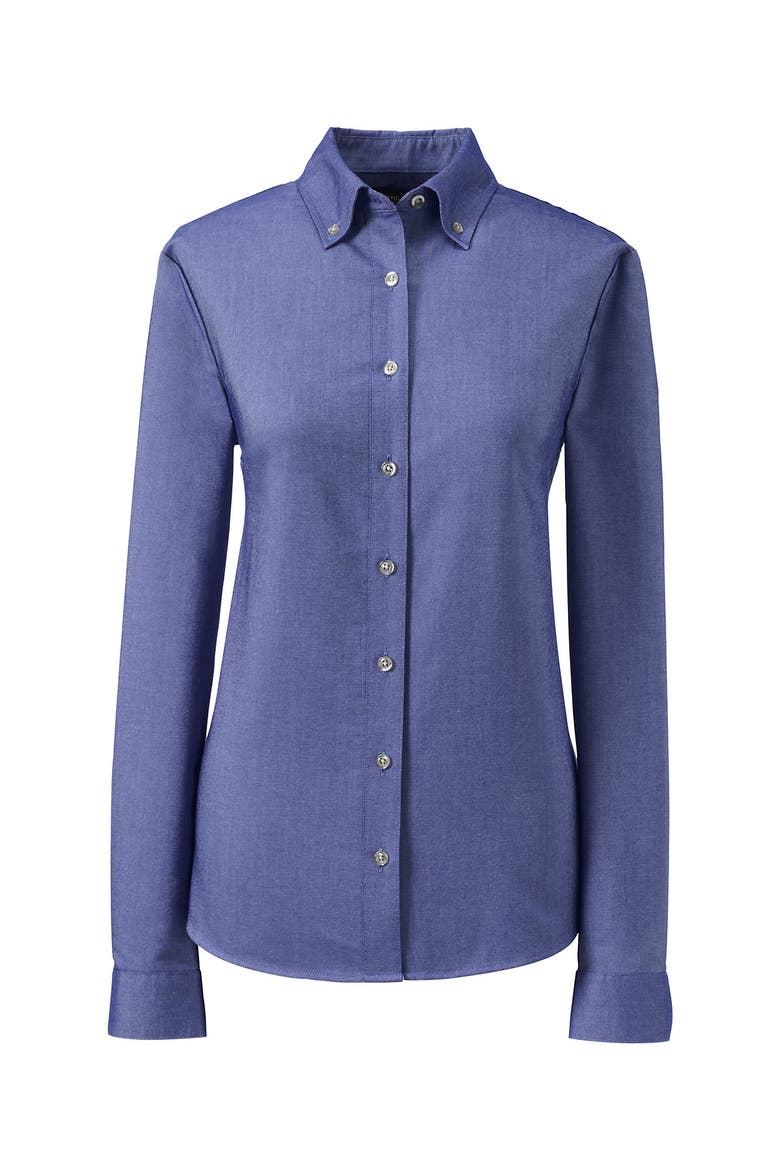 School Uniform  Long Sleeve Oxford Dress Shirt, Alternate, color, French Blue