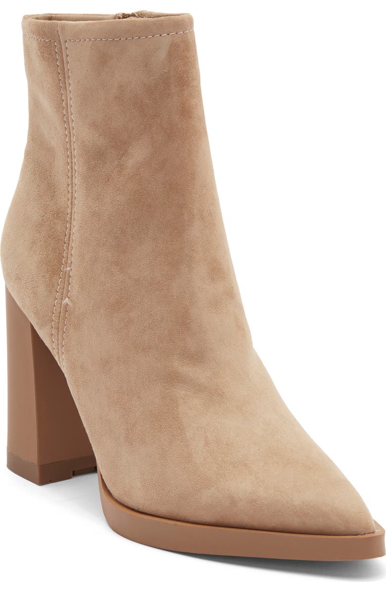 Steve Madden Harden Pointed Toe Bootie, Main, color, Sand Suede