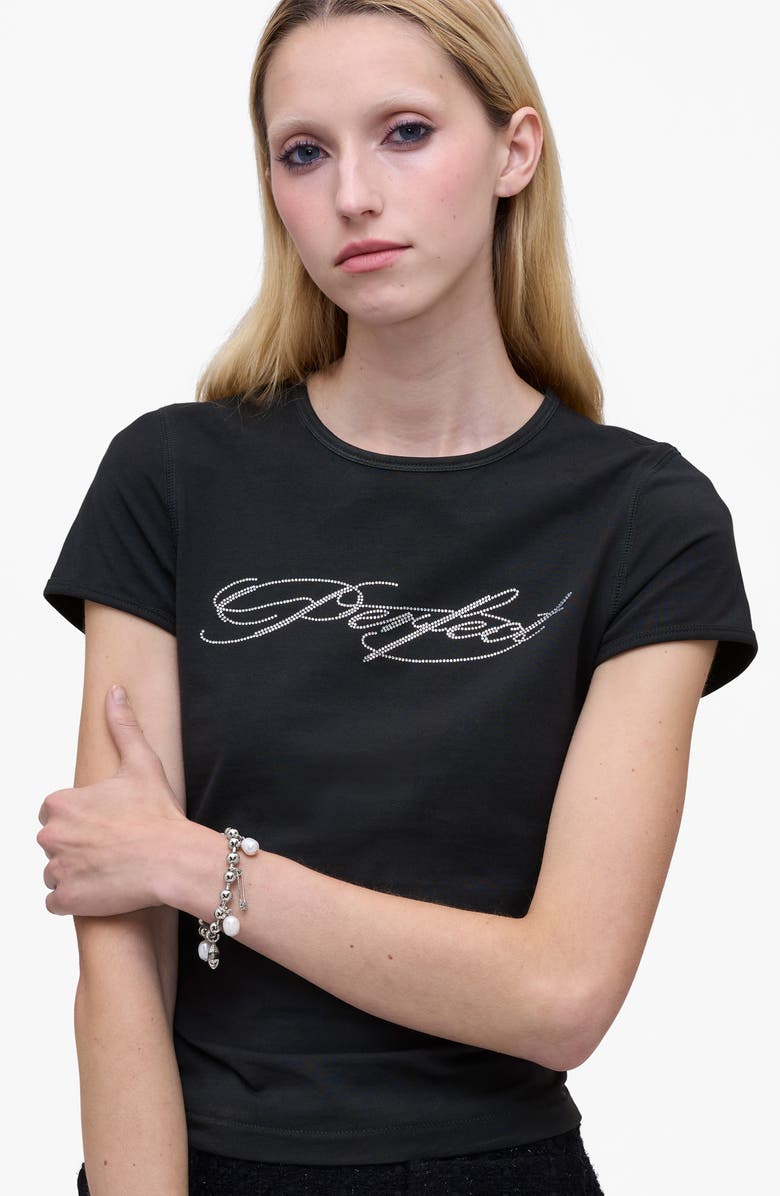 Marc Jacobs Punk Beauty Faux Pearl Charm Bracelet, Alternate, color, Silver/ Multi