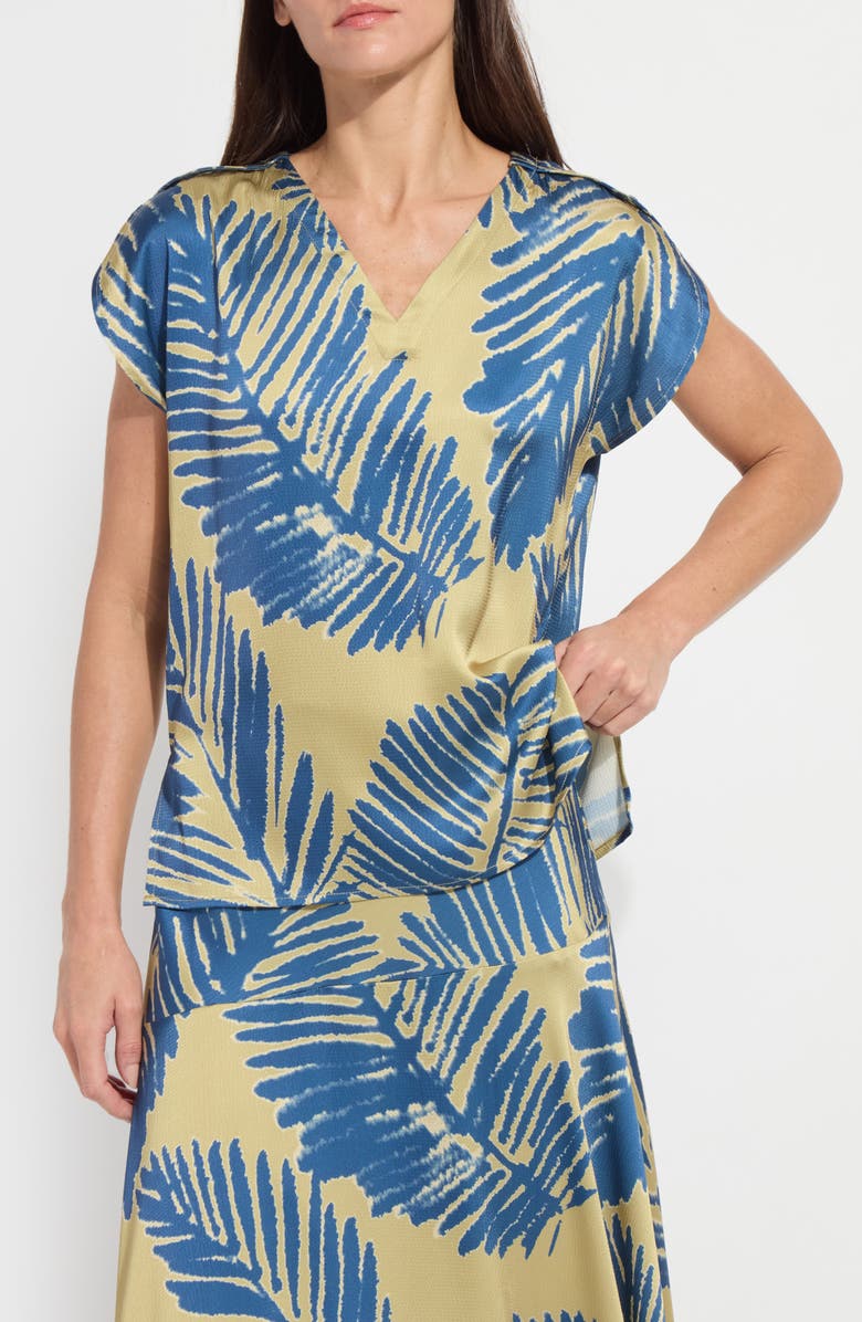 Lysse Catriona Tulip Sleeve Hammered Satin Top, Main, color,