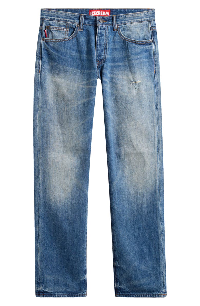 ICECREAM Strawberry Fit Distressed Jeans, Alternate, color, Fade Wash