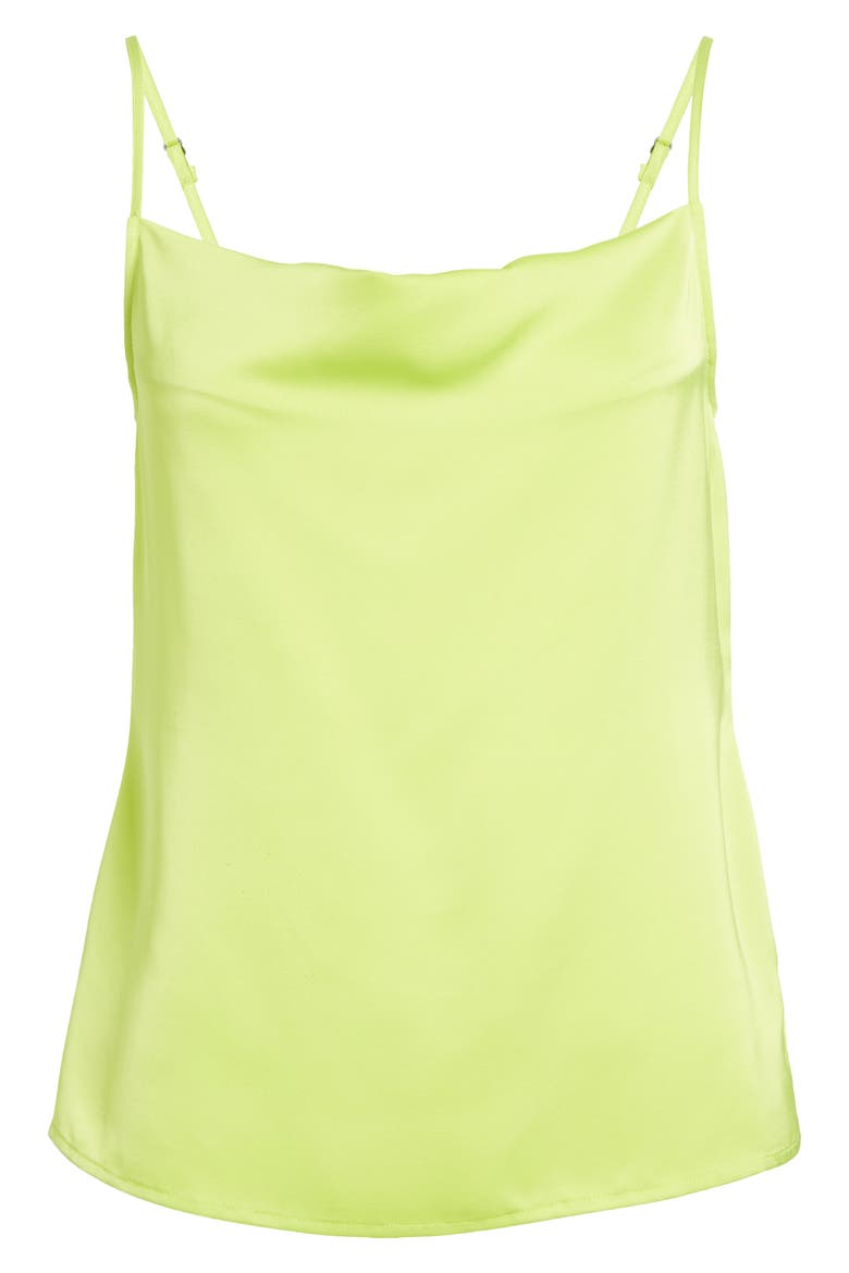 Satin Camisole (Nordstrom Exclusive), Alternate, color, NEON GREEN